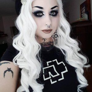 White Curly Lace Wig